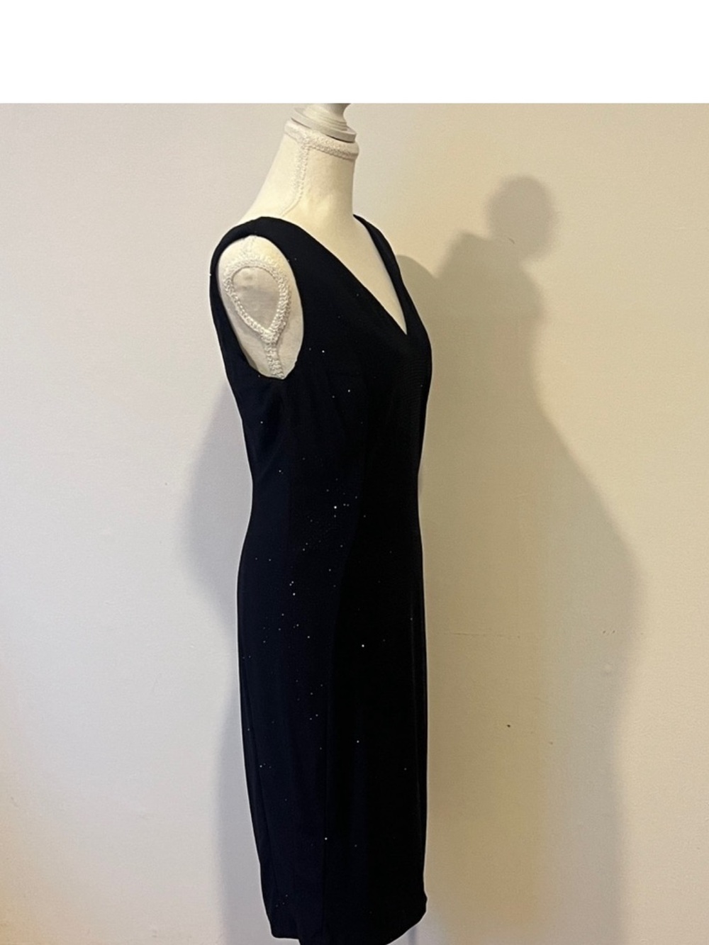 Calvin Klein Navy blue Sleeveless Midi Dress w/Subtle Sparkle, womens size 6 - Picture 3 of 8